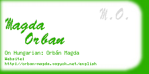 magda orban business card